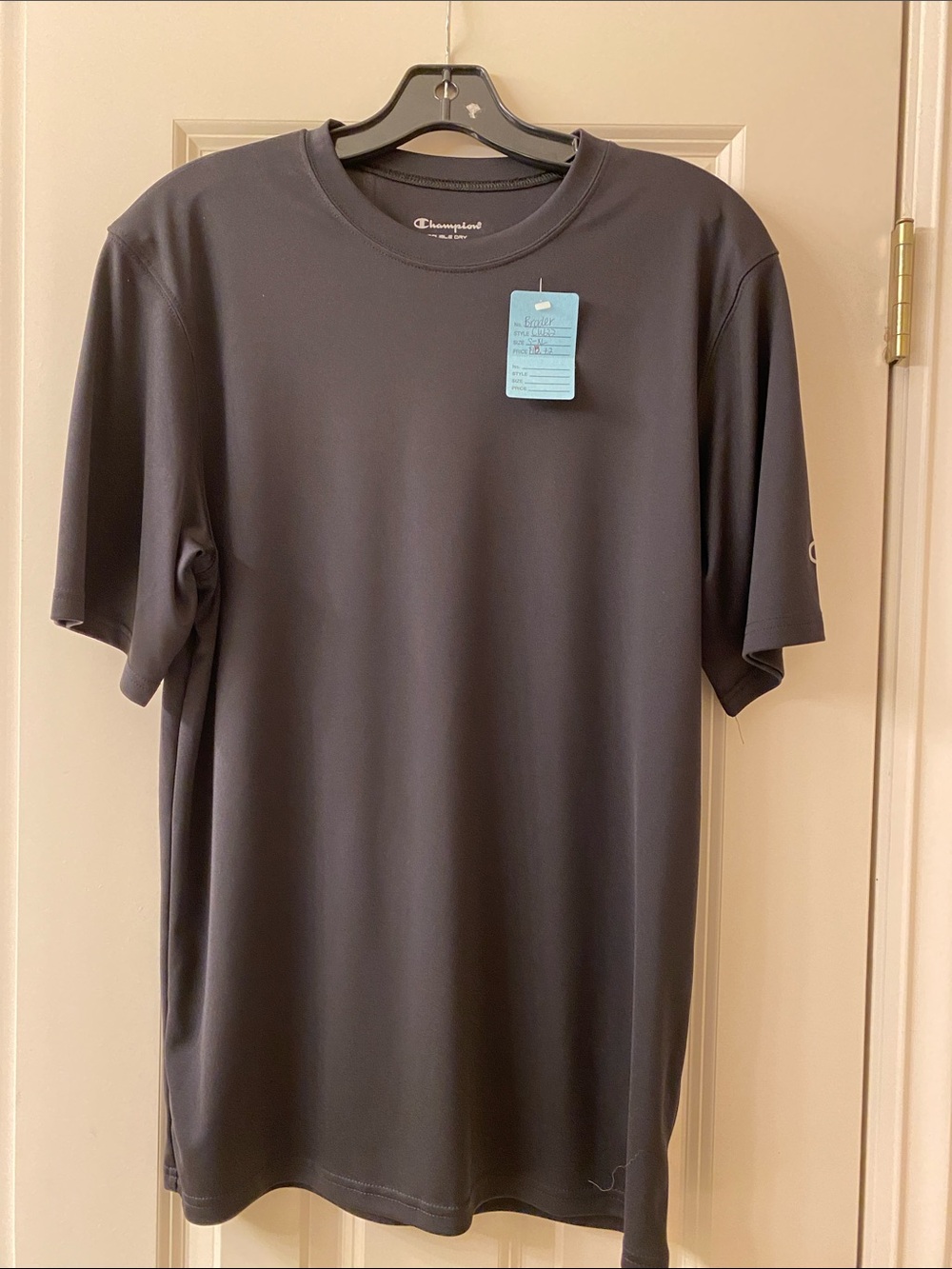 Champion Men's Black Short Sleeve Crew Tee, medium, NWT